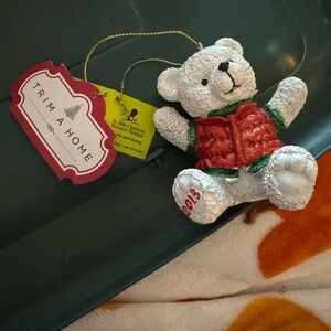 Kmart holiday Bear Ornament - Red and White Kmart 2013